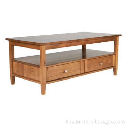 Coffee Table, Sized 24 x 48 x 18-inch, Open Shelf for Additional Storage